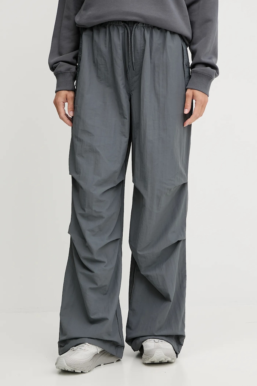 P.E Nation pantaloni de trening Discovery culoarea bej, uni, 252P058