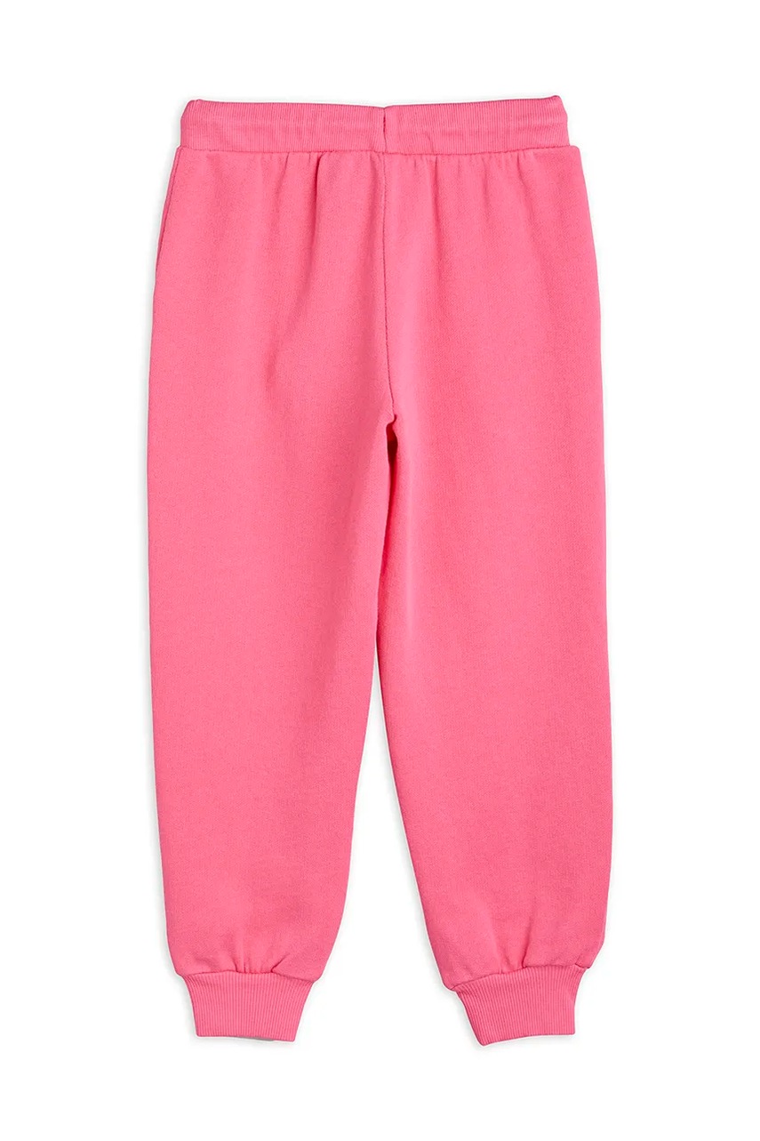 Детские хлопковые штаны Mini Rodini Dashing dog цвет розовый с принтом 1100005828