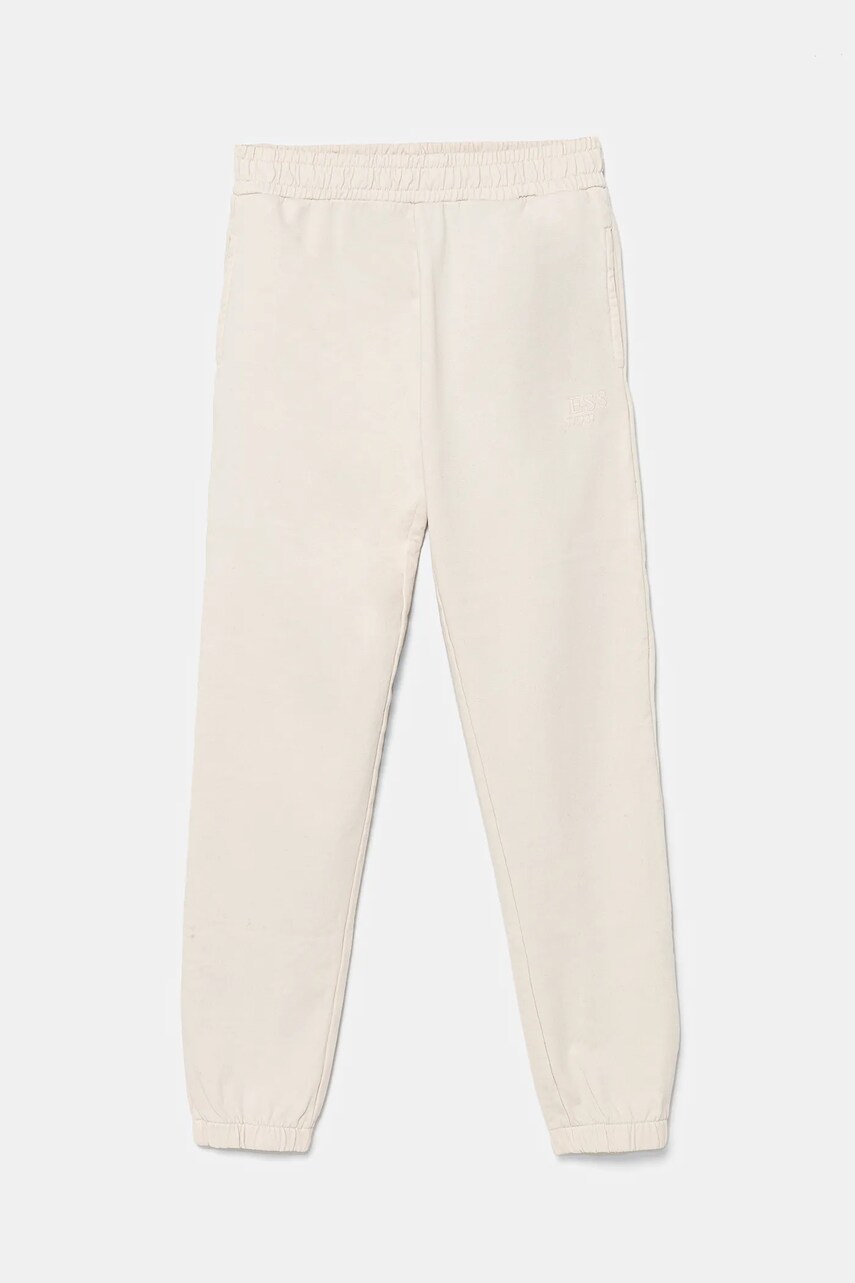 Levně Dětské bavlněné tepláky Guess béžová barva, J5RQ12 KAD74