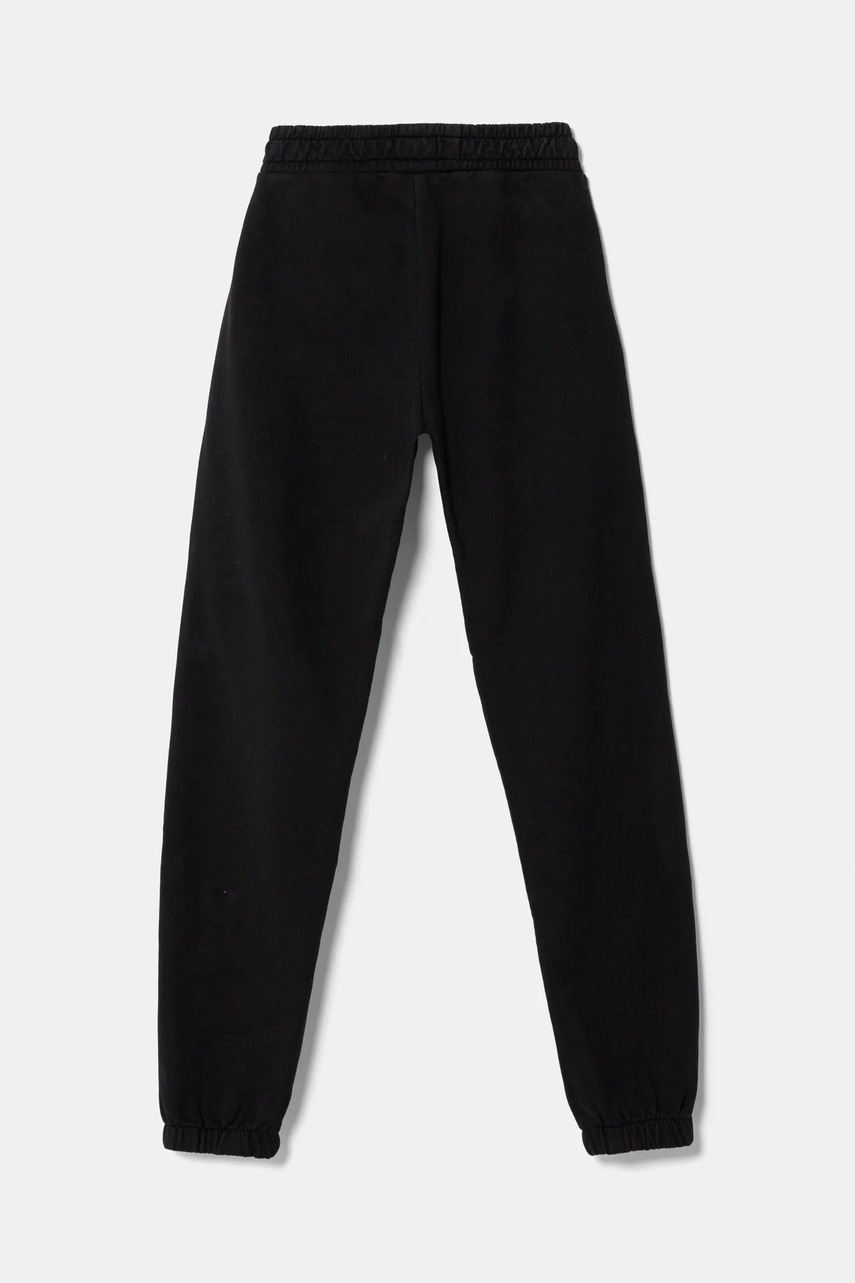 Детские хлопковые штаны Guess цвет чёрный однотонные J5RQ12 KAD74