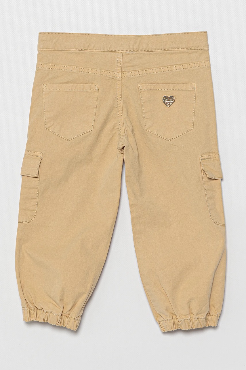 Дитячі штани Guess колір бежевий однотонні K5RB03 WFY91