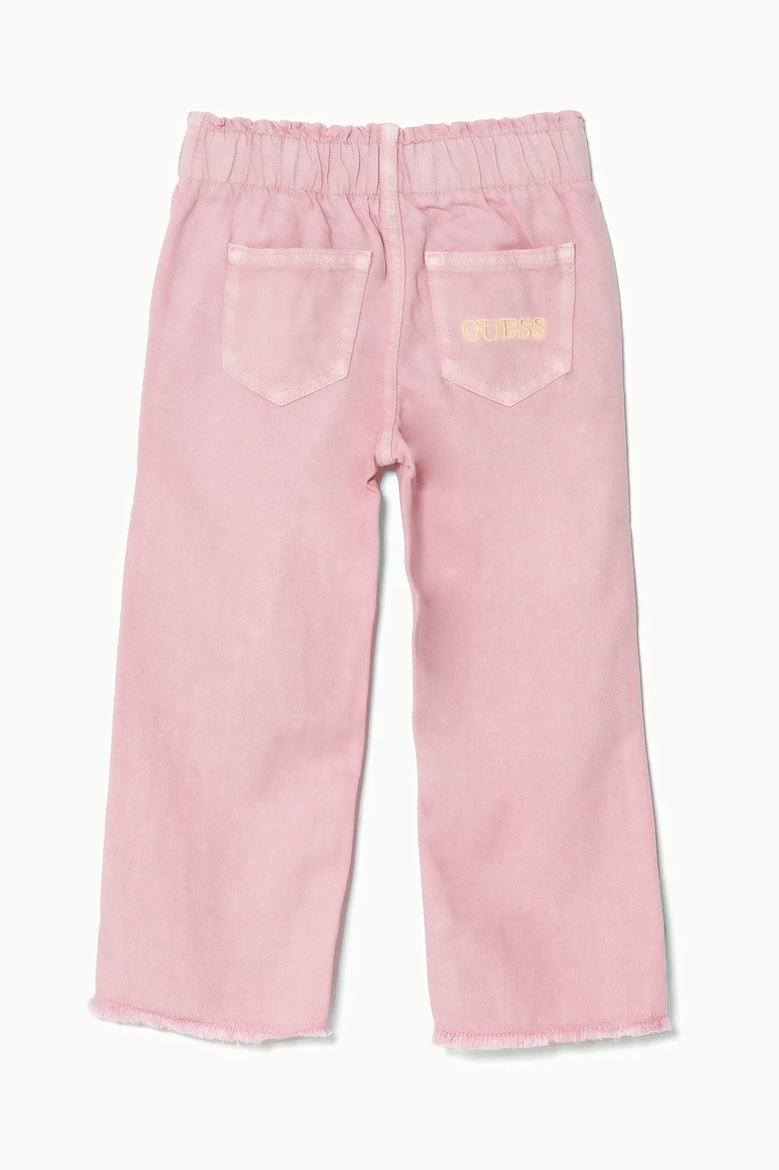 Детские брюки Guess цвет розовый однотонные K5RB04 WH1T0 Детские брюки Guess цвет розовый однотонные K5RB04 WH1T0