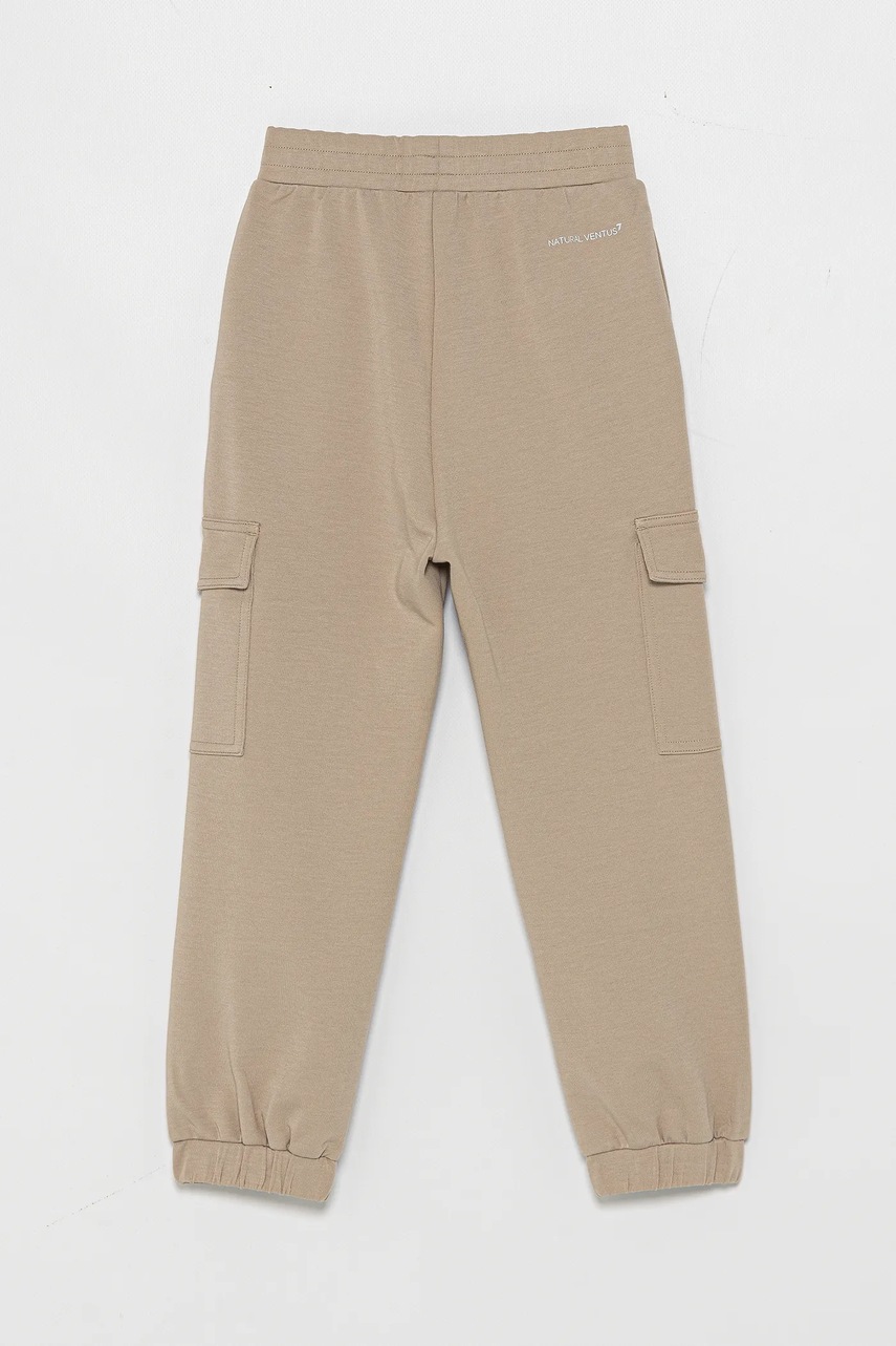 Детские спортивные штаны EA7 Emporio Armani цвет бежевый с принтом 7G000040 AF12501 Детские спортивные штаны EA7 Emporio Armani цвет бежевый с принтом 7G000040 AF12501