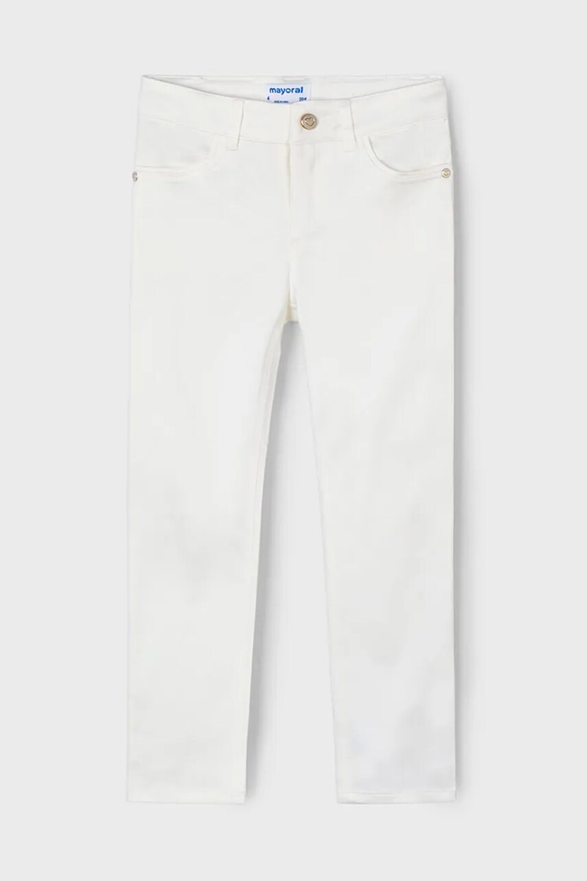 Mayoral pantaloni copii culoarea bej, neted, 3553