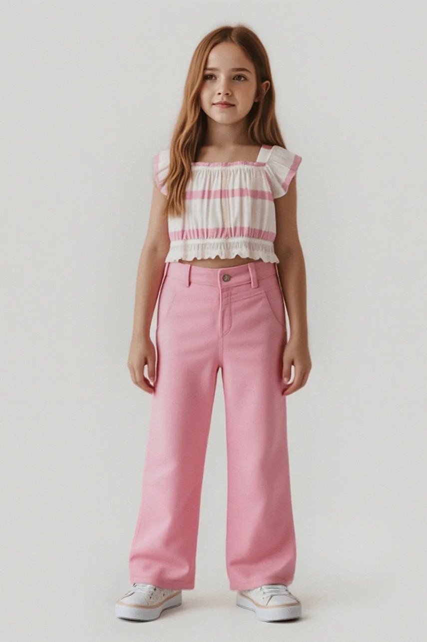 Mayoral pantaloni copii culoarea roz, neted, 3555 Mayoral pantaloni copii culoarea roz, neted, 3555