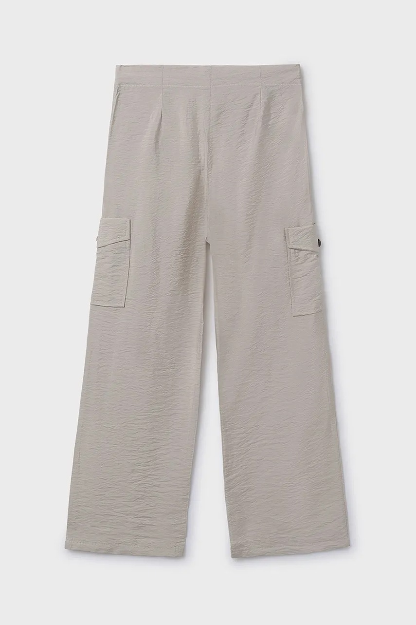 Дитячі штани Mayoral cargo колір бежевий однотонні 6536