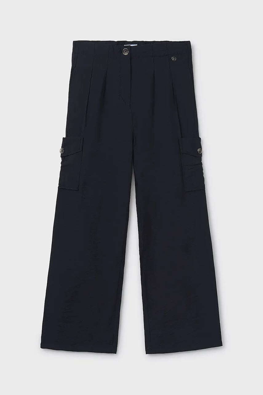 Mayoral pantaloni copii cargo culoarea negru, neted, 6536 Mayoral pantaloni copii cargo culoarea negru, neted, 6536