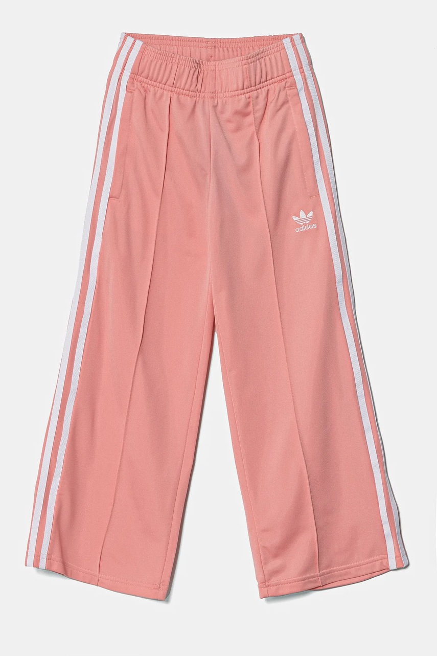 Детские спортивные штаны adidas Originals цвет оранжевый с аппликацией JD1664 Детские спортивные штаны adidas Originals цвет оранжевый с аппликацией JD1664