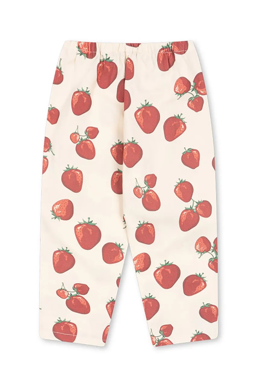 Детские хлопковые брюки Konges Sløjd FEN PANTS GOTS цвет бежевый с узором KS102279 Детские хлопковые брюки Konges Sløjd FEN PANTS GOTS цвет бежевый с узором KS102279