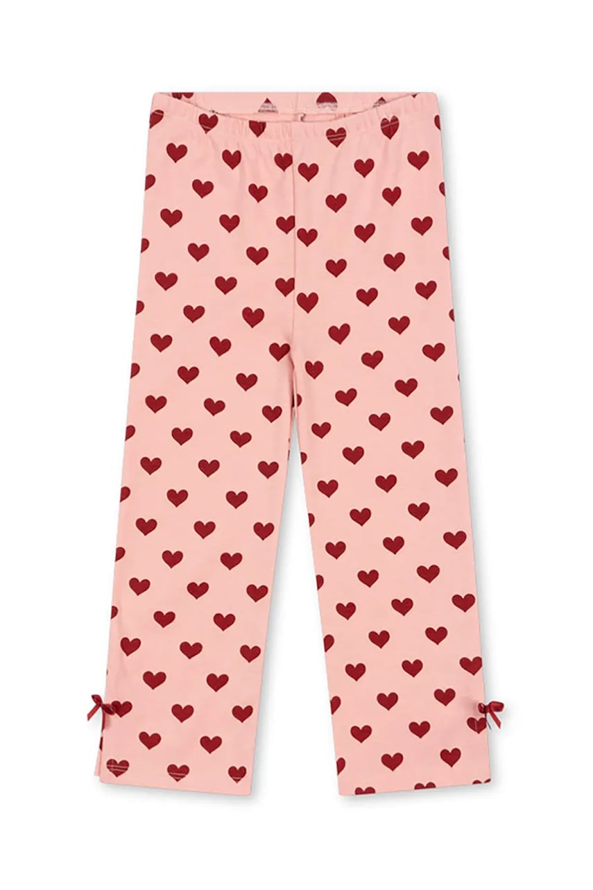 Konges Sløjd pantaloni de bumbac pentru copii DREY SLIT PANTS GOTS culoarea roz, modelator, KS102568 Konges Sløjd pantaloni de bumbac pentru copii DREY SLIT PANTS GOTS culoarea roz, modelator, KS102568