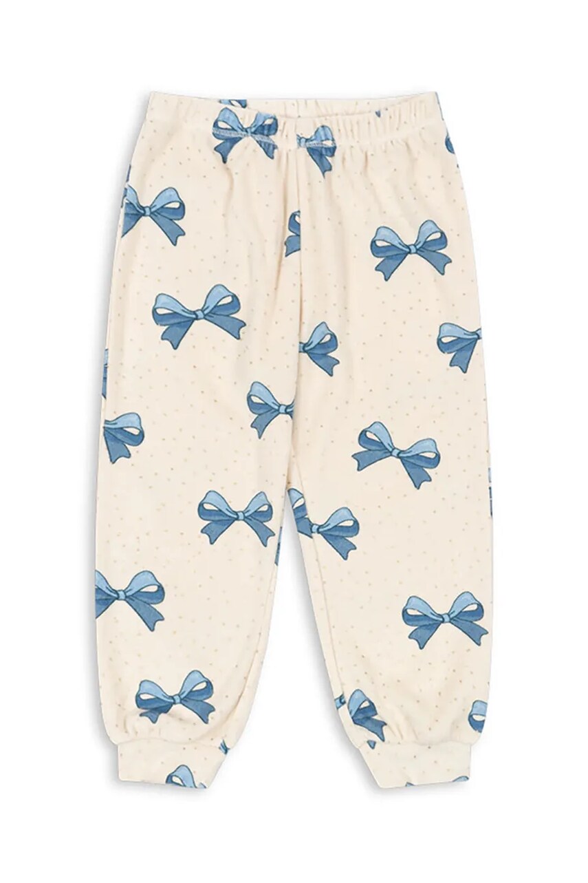 Konges Sløjd pantaloni de trening pentru copii ITTY SWEAT PANTS GOTS culoarea bej, modelator, KS102599