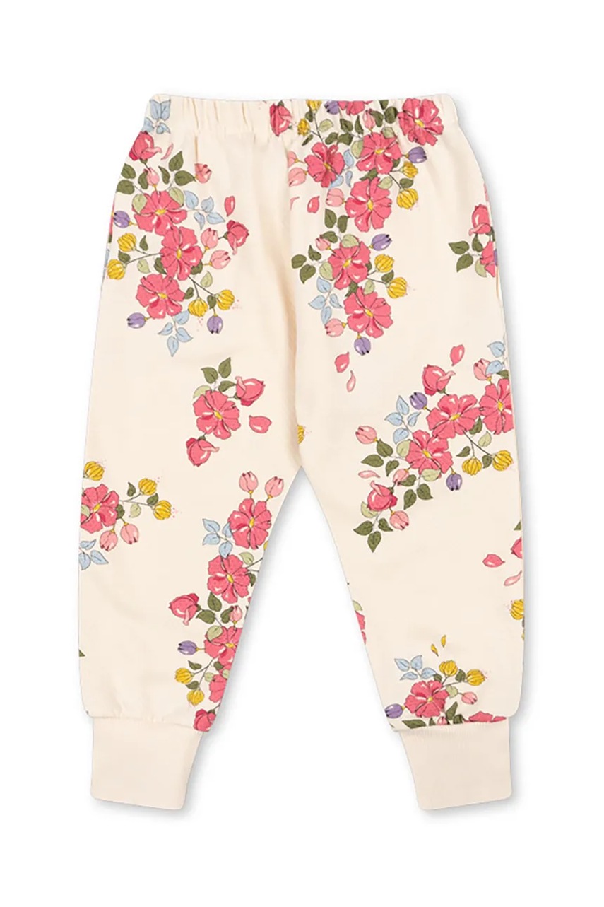 Детские хлопковые штаны Konges Sløjd LOUPY LOU SWEAT PANTS GOTS цвет бежевый KS102707