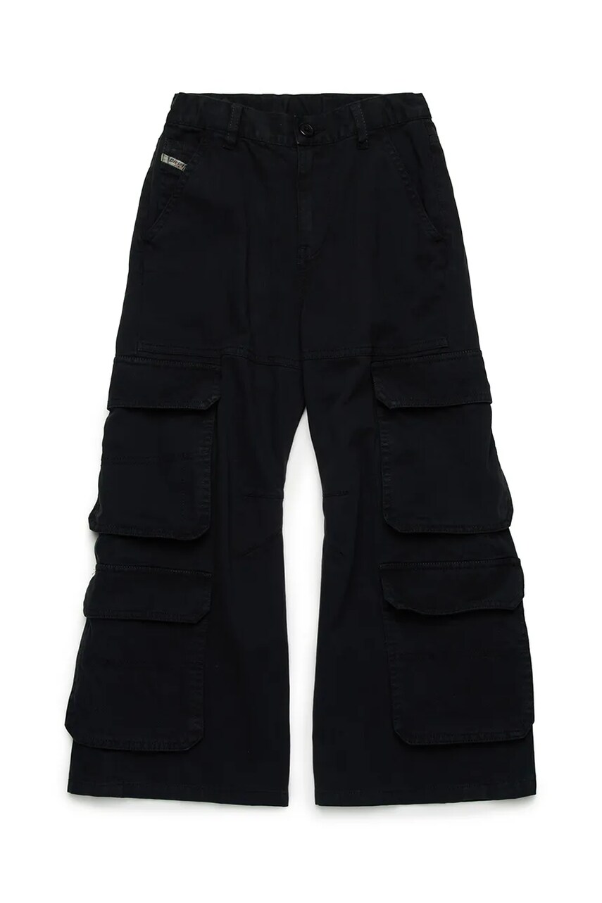 Diesel pantaloni copii PDARGJXCARGO TROUSERS culoarea negru, neted, J02220