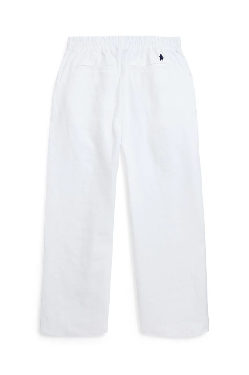 Дитячі лляні штани Polo Ralph Lauren колір білий однотонні 313901828001 в Днепрі Дитячі лляні штани Polo Ralph Lauren колір білий однотонні 313901828001 в Днепрі