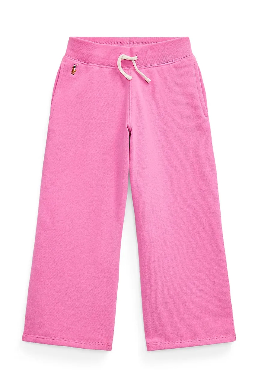 Детские спортивные штаны Polo Ralph Lauren цвет розовый однотонные 312957843002 Детские спортивные штаны Polo Ralph Lauren цвет розовый однотонные 312957843002