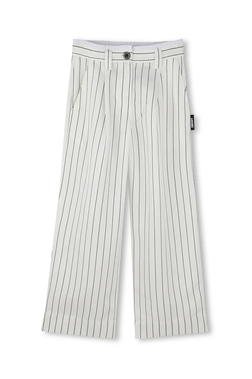 Детские брюки Dkny цвет белый с узором D62281 Детские брюки Dkny цвет белый с узором D62281