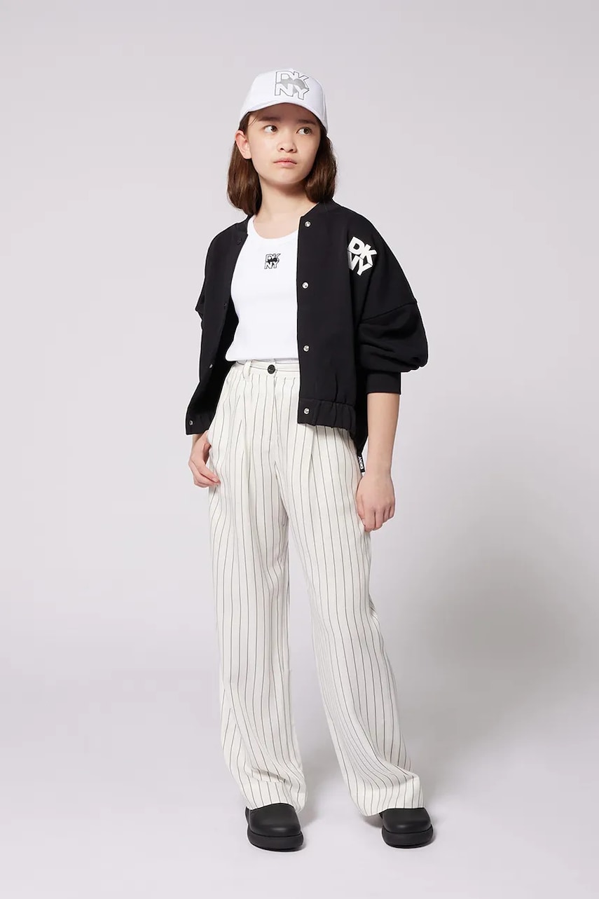 Dkny pantaloni copii culoarea alb, modelator, D62281