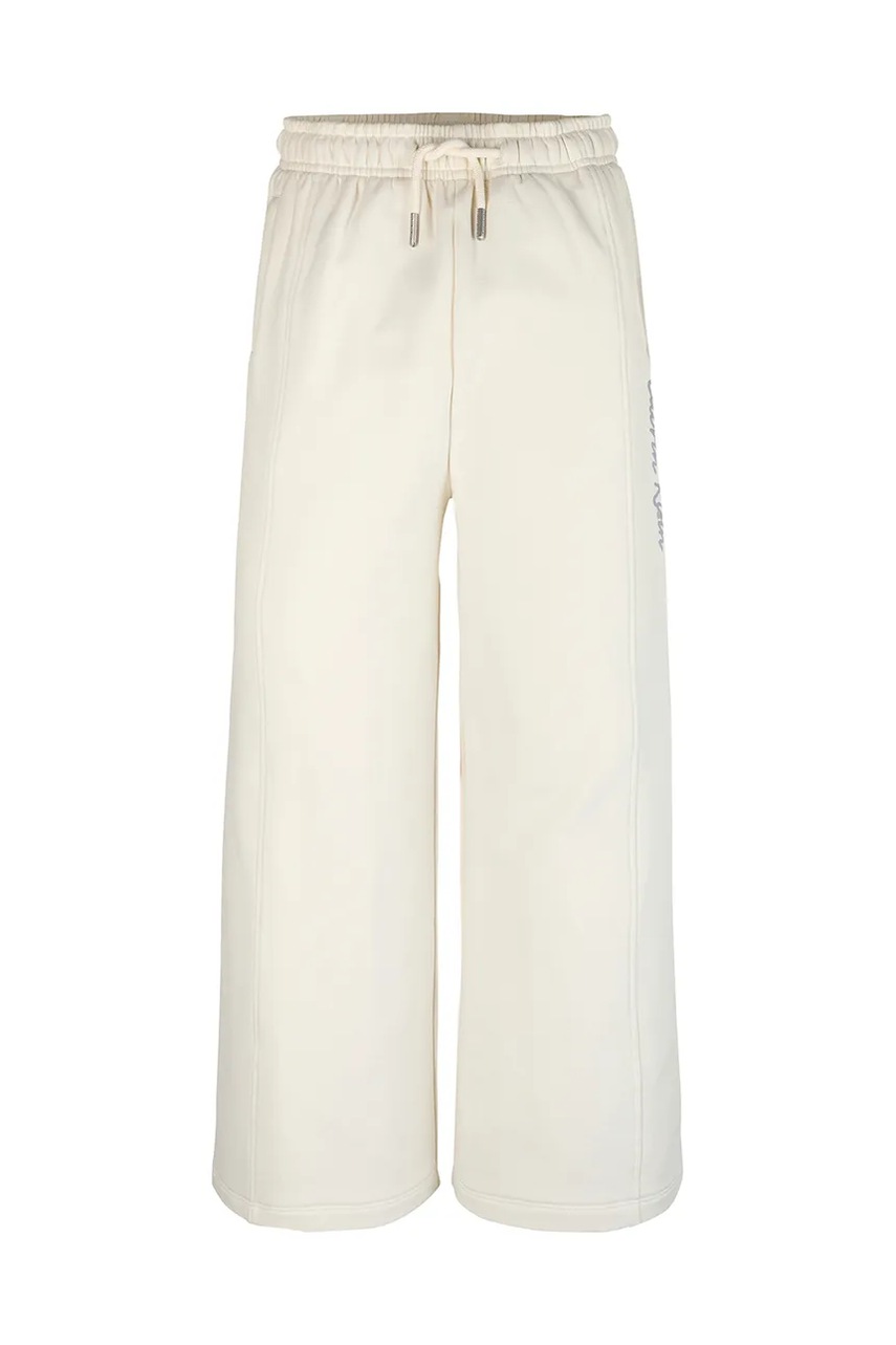 Детские спортивные штаны Calvin Klein Jeans цвет бежевый однотонные IG0IG02876