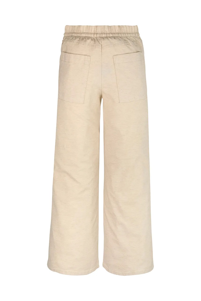 Детские бюки с примесью льна Calvin Klein Jeans цвет бежевый однотонные IG0IG02879