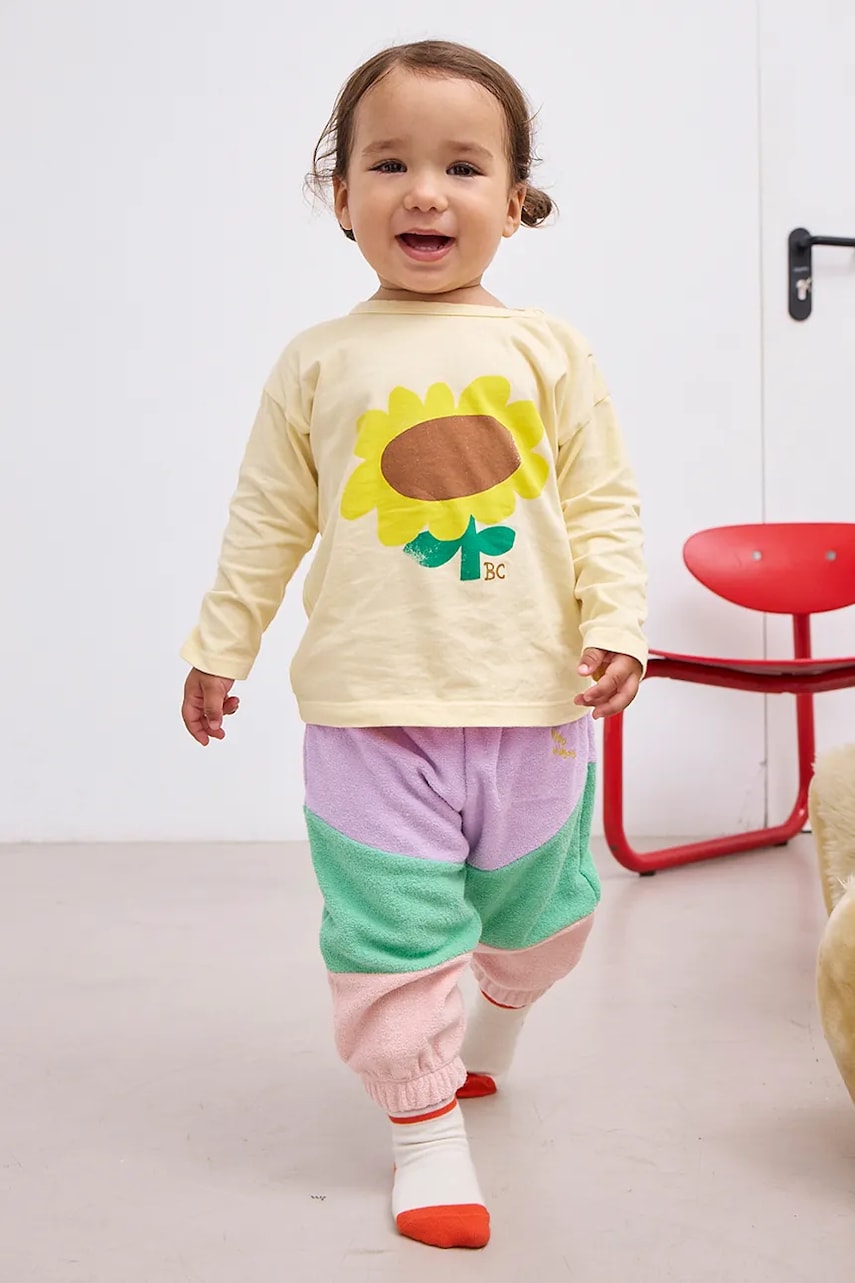 Bobo Choses pantaloni de trening pentru bebeluși culoarea violet, modelator, 125AB056 Bobo Choses pantaloni de trening pentru bebeluși culoarea violet, modelator, 125AB056