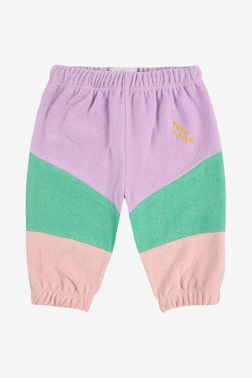 Детские спортивные штаны Bobo Choses цвет фиолетовый с узором 125AB056 Детские спортивные штаны Bobo Choses цвет фиолетовый с узором 125AB056