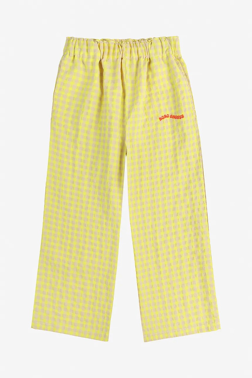 Дитячі штани Bobo Choses колір жовтий однотонні 125AC082