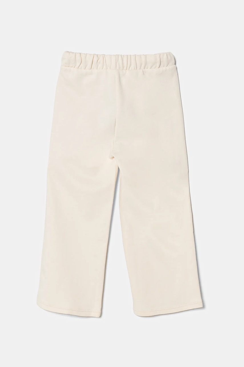 Детские хлопковые штаны United Colors of Benetton цвет бежевый однотонные 3UNICF061