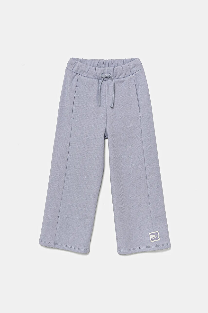 United Colors of Benetton pantaloni de trening din bumbac pentru copii culoarea portocaliu, neted, 3UNICF061