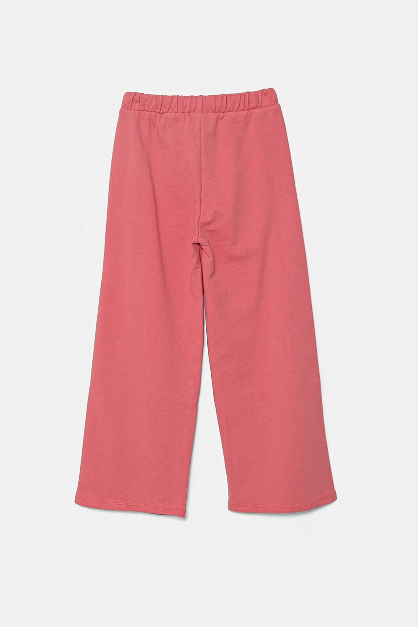 Детские хлопковые штаны United Colors of Benetton цвет розовый однотонные 3UNICF061