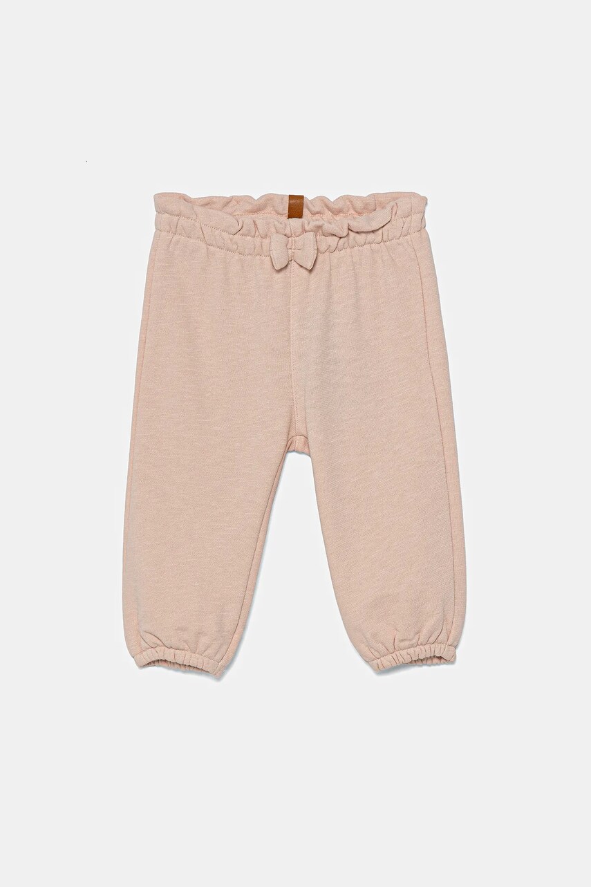 United Colors of Benetton pantaloni de trening pentru bebeluși culoarea roz, uni, 3Z4JAF025 United Colors of Benetton pantaloni de trening pentru bebeluși culoarea roz, uni, 3Z4JAF025