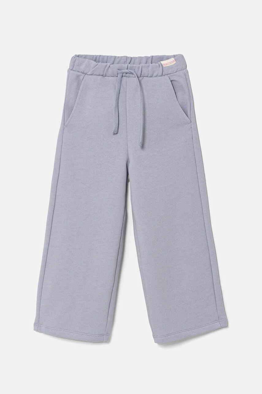 United Colors of Benetton pantaloni de trening din bumbac pentru copii neted, 3UNIGF04P