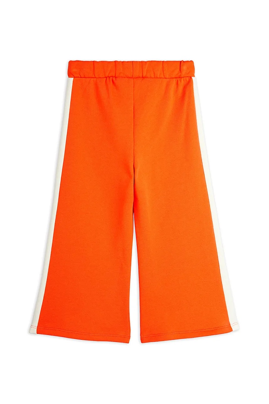 Детские хлопковые штаны Mini Rodini Note цвет оранжевый с аппликацией 2523011142