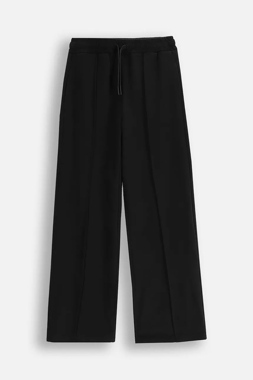 Coccodrillo pantaloni de trening pentru copii culoarea negru, neted, EVERYDAY GIRL Coccodrillo pantaloni de trening pentru copii culoarea negru, neted, EVERYDAY GIRL