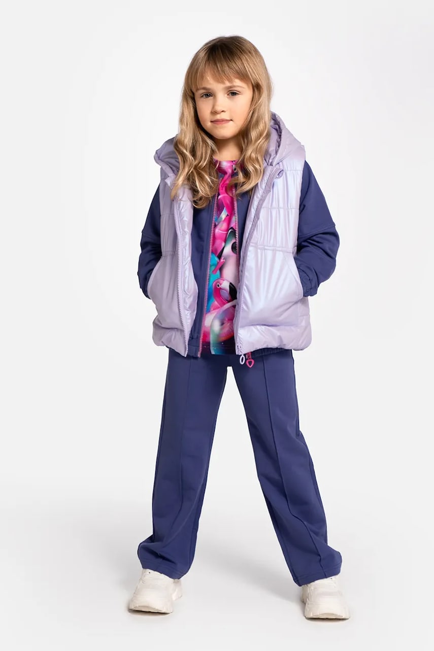 Coccodrillo pantaloni de trening pentru copii culoarea violet, neted, COSMIC GIRL KIDS Coccodrillo pantaloni de trening pentru copii culoarea violet, neted, COSMIC GIRL KIDS