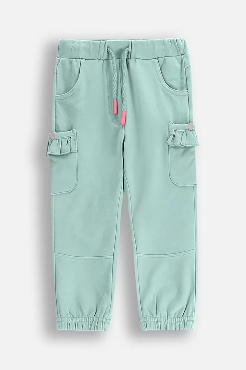 Coccodrillo pantaloni de trening pentru bebeluși culoarea verde, neted, DREAM DIARIES GIRL NEWBORN Coccodrillo pantaloni de trening pentru bebeluși culoarea verde, neted, DREAM DIARIES GIRL NEWBORN