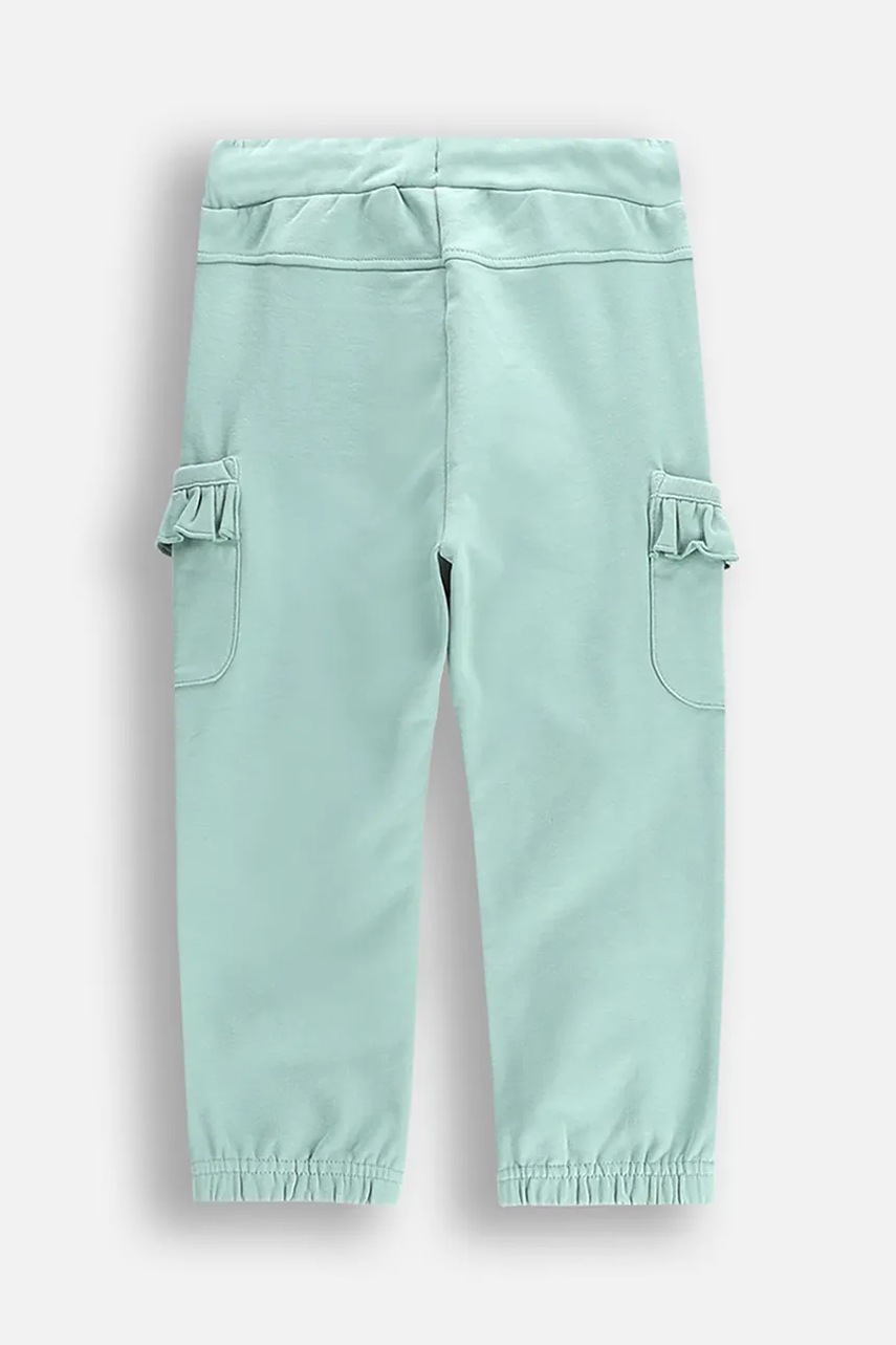 Детские спортивные штаны Coccodrillo цвет зелёный однотонные DREAM DIARIES GIRL NEWBORN