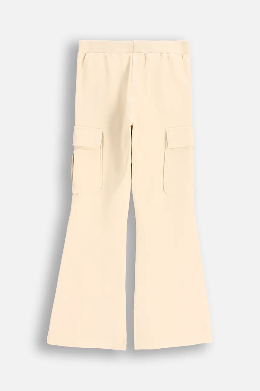 Детские спортивные штаны Coccodrillo цвет бежевый однотонные NOSTALGIC MEADOW GIRL JUNIOR