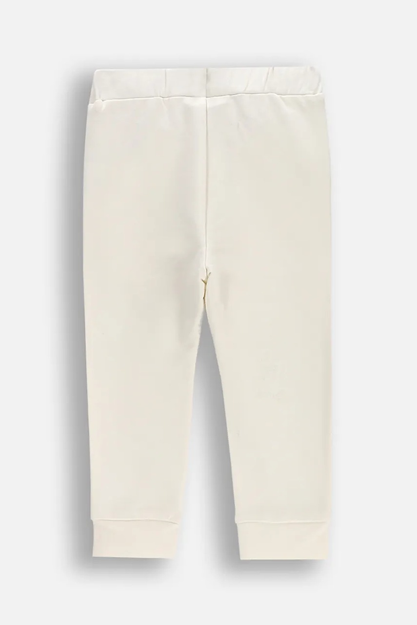 Детские спортивные штаны Coccodrillo цвет бежевый однотонные NOSTALGIC MEADOW GIRL NEWBORN