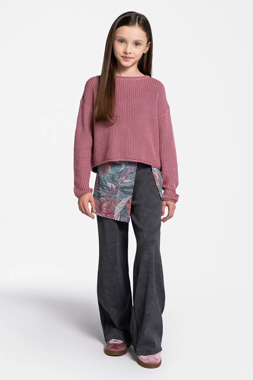 Coccodrillo pantaloni de trening pentru copii culoarea gri, uni, DREAM DIARIES GIRL JUNIOR Coccodrillo pantaloni de trening pentru copii culoarea gri, uni, DREAM DIARIES GIRL JUNIOR