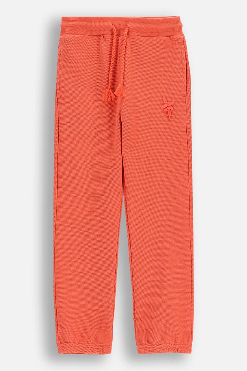 Coccodrillo pantaloni de trening culoarea roșu, uni, TROPICAL STORY GIRL KIDS