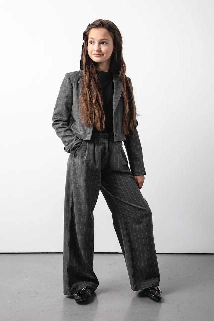 Coccodrillo pantaloni culoarea gri, BACK TO SCHOOL GIRL