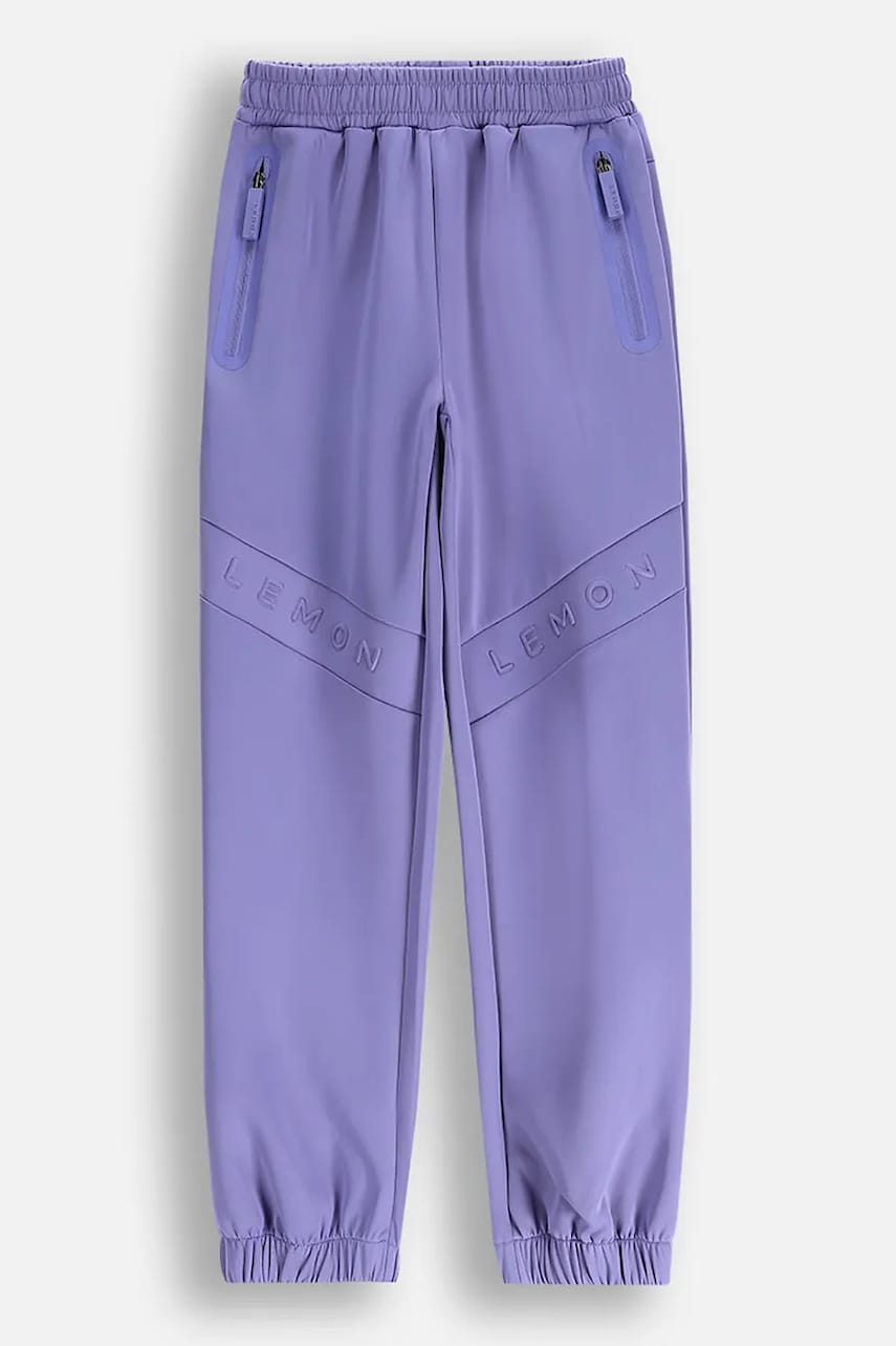 Lemon Explore pantaloni de trening pentru copii culoarea violet, uni, ACTIVE GIRL Lemon Explore pantaloni de trening pentru copii culoarea violet, uni, ACTIVE GIRL