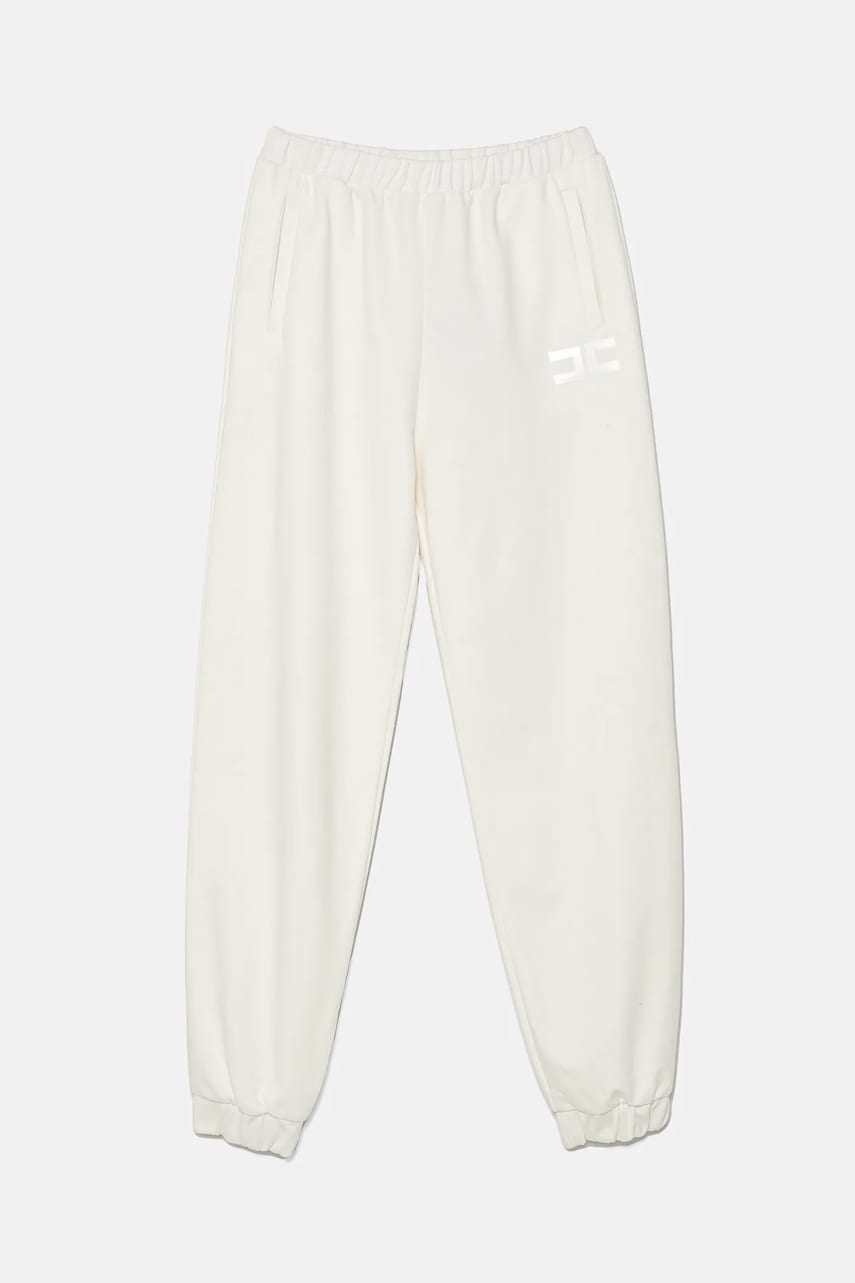 Elisabetta Franchi pantaloni de trening pentru copii culoarea bej, neted, EFPA276.0.FF002 Elisabetta Franchi pantaloni de trening pentru copii culoarea bej, neted, EFPA276.0.FF002