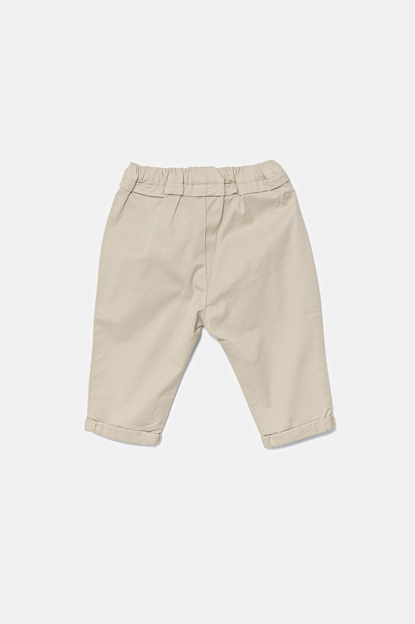 Детские брюки United Colors of Benetton цвет бежевый однотонные 4T48GF02C