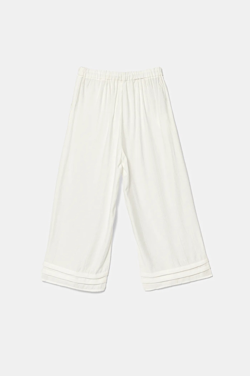 Детские брюки United Colors of Benetton цвет белый однотонные 4VDVCF04M