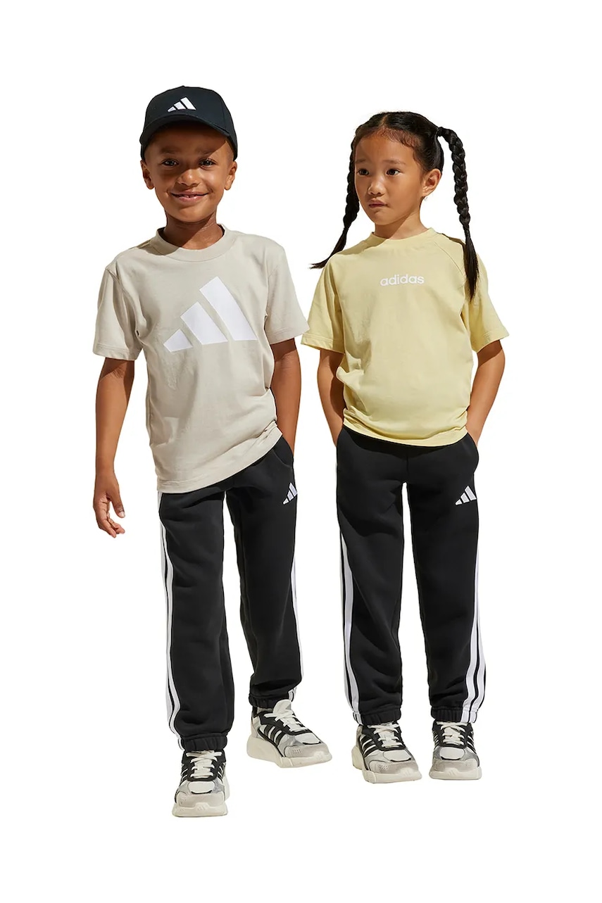 adidas pantaloni de trening pentru copii culoarea negru, cu imprimeu, JC9612