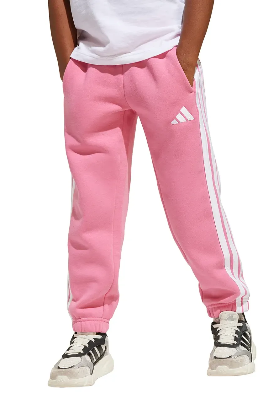 adidas pantaloni de trening pentru copii culoarea roz, cu imprimeu, JE1402