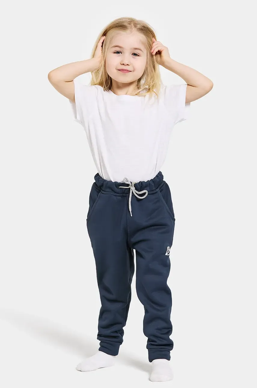 Didriksons pantaloni de trening pentru copii CORIN KIDS PNT culoarea albastru marin, neted, 505004