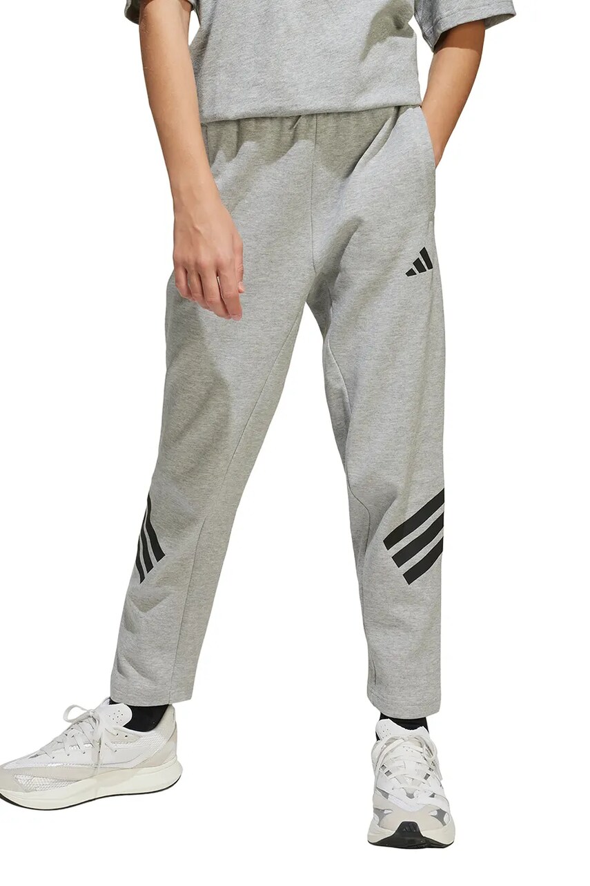 adidas pantaloni de trening pentru copii culoarea gri, cu imprimeu, JJ4811