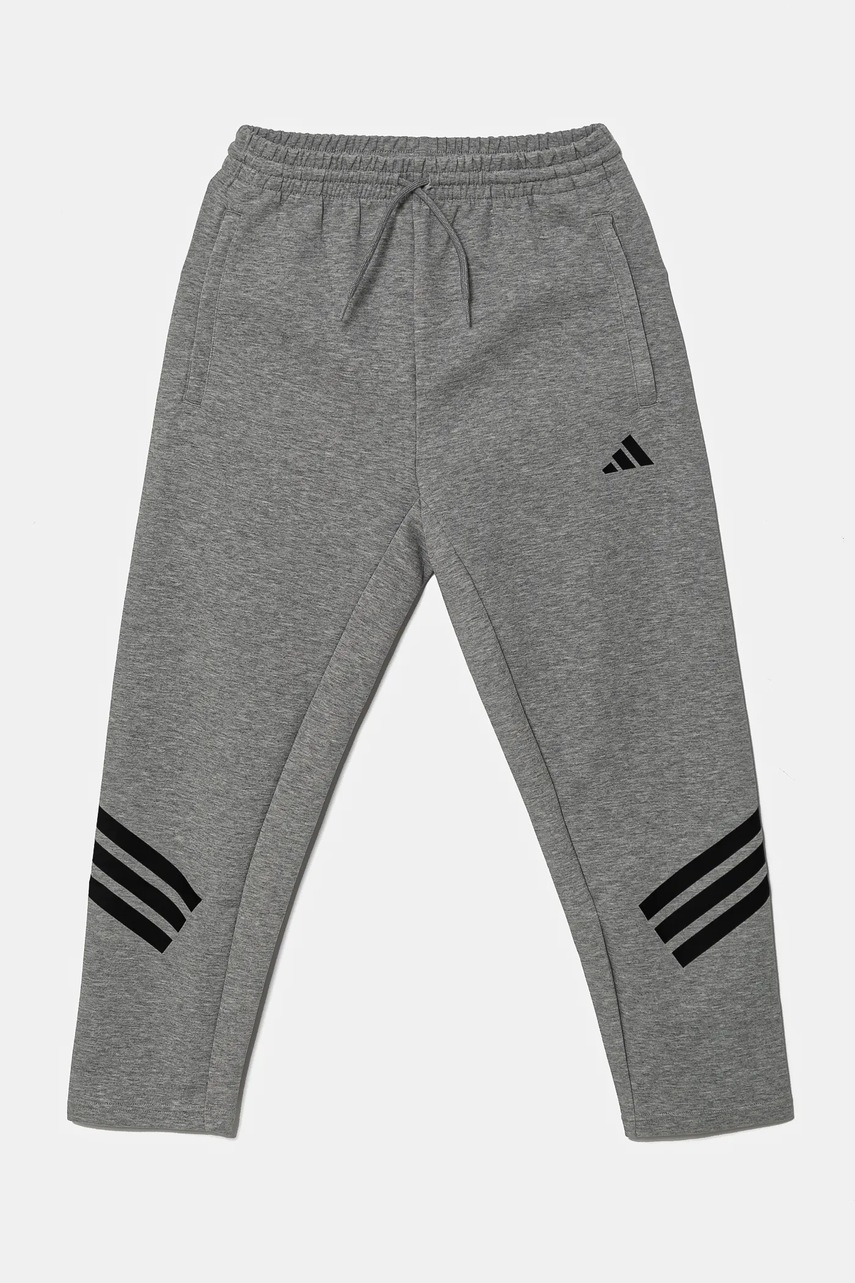 Дитячі спортивні штани adidas колір сірий з принтом JJ4811